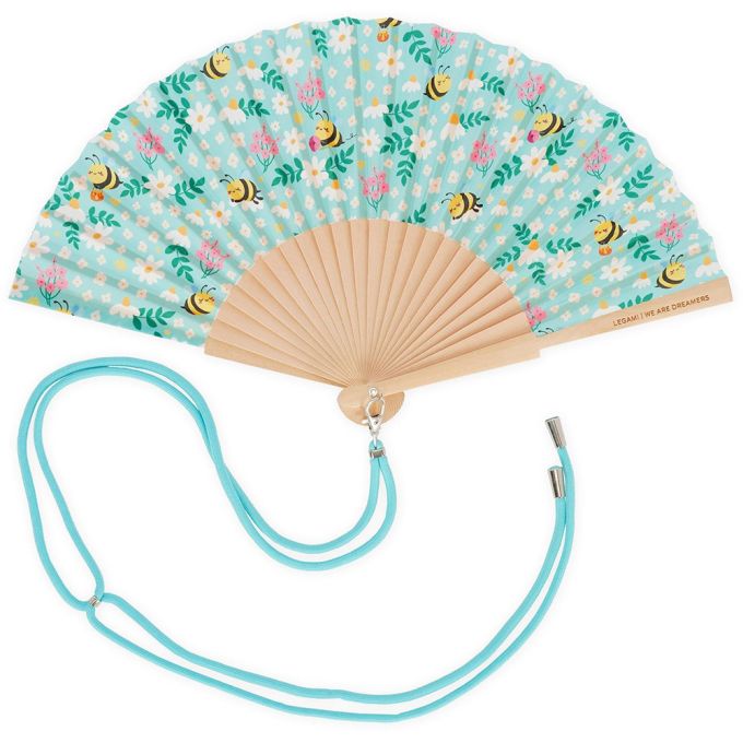 LEGAMI FOLDING PAPER FAN BEE GREEN (#FFAN0005)