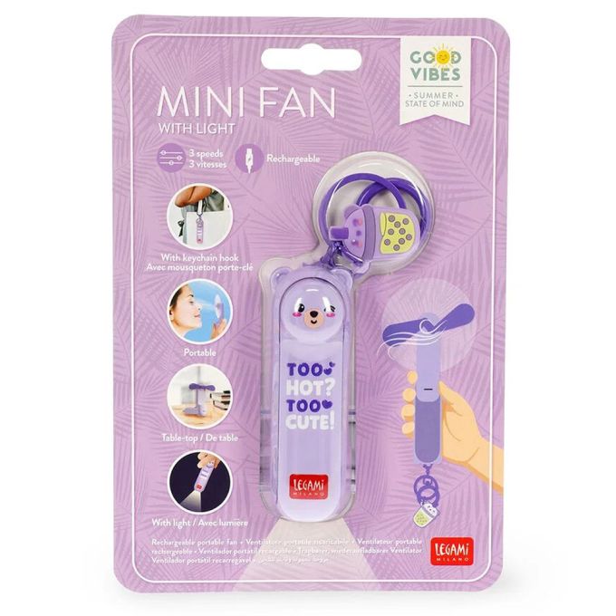LEGAMI RECHARGEABLE PORTABLE MINI FAN TEDDY BEAR (#FAN0008)