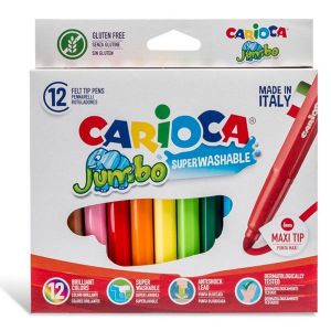 Μαρκαδόροι Χοντροί Superwashable Carioca Jumbo 12 Χρώματα 133012100