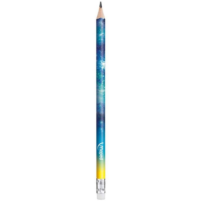 Μολύβι με Γόμα Cosmic Maped Γαλάζιο 851812G
