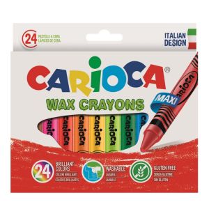 Κηρομπογιές Carioca Wax 24 Χρώματα  42390