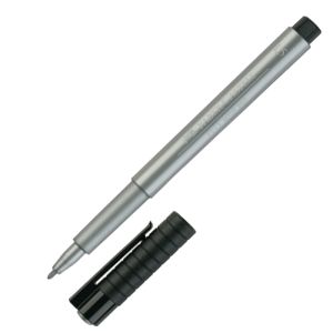 Μαρκαδόρος σχεδίου pitt artist 1.5mm μεταλλικό ασημί Faber Castell 167351