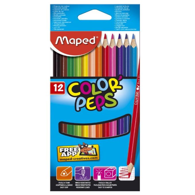 Ξυλομπογιές Maped Color Peps 12Τεμ. (183212)