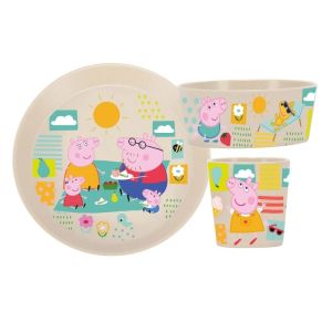 Koziol Σετ Φαγητού Peppa Pig από Μελαμίνη Μπεζ 3τμχ για 6+ μηνών 8049713