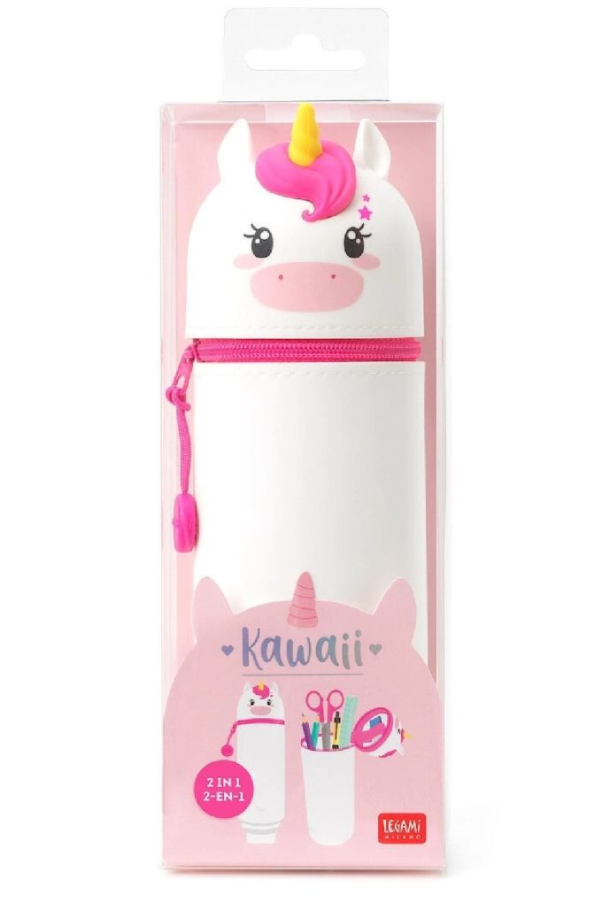 Legami Kawaii 2-In-1 Soft Silicone Κασετίνα Σιλικόνης Unicorn Κλείσιμο Φερμουάρ 6,3 Cm, Μονόκερος  8053610781793