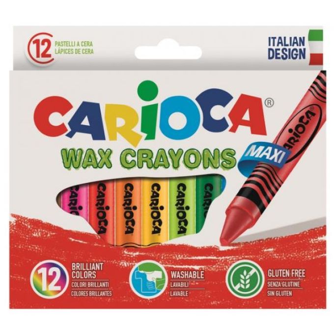 Κηρομπογιές Carioca Wax Crayons 12 Χρώματα  42369