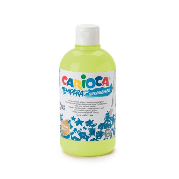 Τέμπερα σε Μπουκάλι Carioca Superwashable 500ml Κίτρινο Lemon 133500003-12