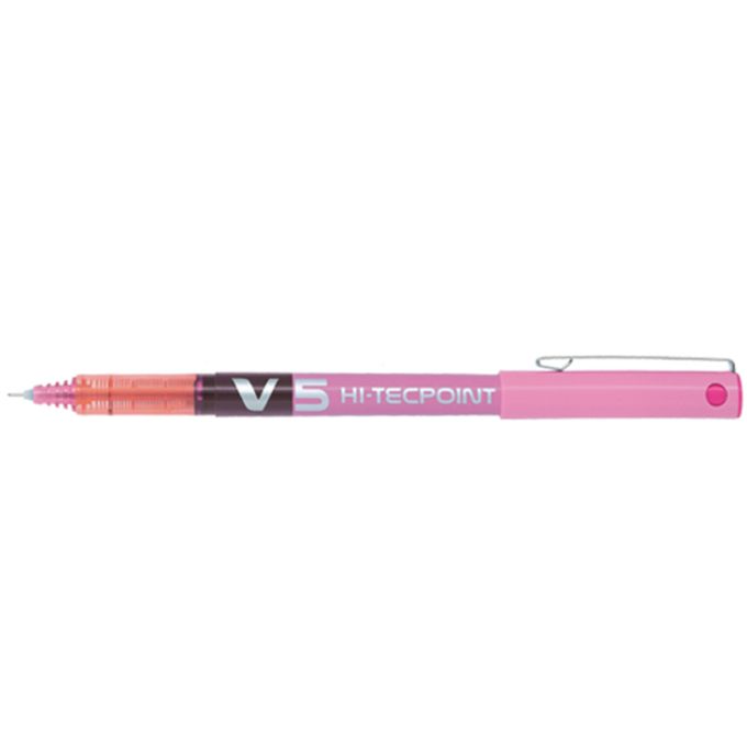 Στυλό Pilot Υγρής Μελάνης V5 Hi-Tecpoint 0.5mm Ροζ BX-V5P