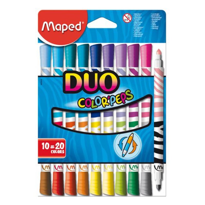 Μαρκαδόροι Διπλής Όψης Color Peps Duo Maped 20 Χρώματα 847010