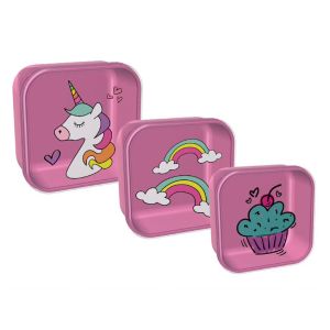 Σετ 3 Ταπερ Φαγητού i DRINK ID2216 UNICORN 139002216
