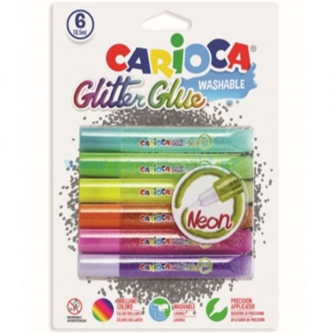 Σετ 6Τεμ. Glitter Glue Carioca Neon Χρώματα 6x10,5ml 133421110