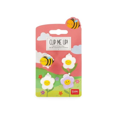 Legami Σετ των 4 Mini Hair Clips Clip Me Up! Bee HCL0004 Legami