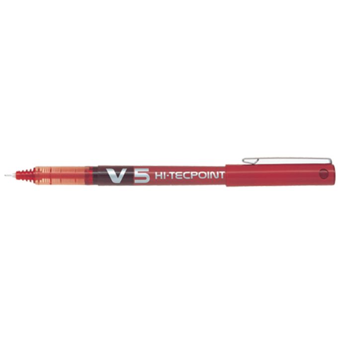 Στυλό Pilot Υγρής Μελάνης V5 Hi-Tecpoint 0.5mm Κόκκινο BX-V5R
