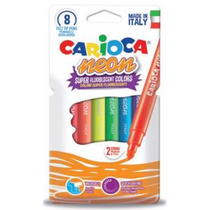 Μαρκαδόροι Φωσφορούχοι Carioca Neon 8 Χρώματα 42785