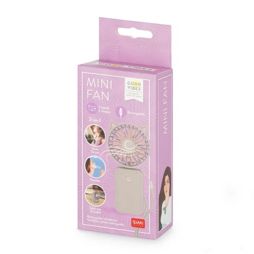 LEGAMI RECHARGEABLE FOLDABLE MINI FAN KITTY (#FAN0005)