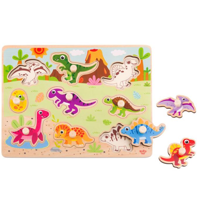 Ξύλινα Σφηνώματα Δεινόσαυροι Tooky Toy TY859