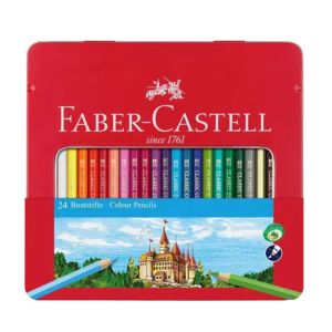 Ξυλομπογιές σε Μεταλλική Κασετίνα Faber Castell 24 Χρώματα 115824