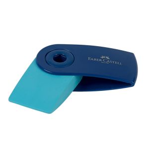 Γόμα Faber Castell Sleeve με πλαστική θήκη Μπλε 182445B