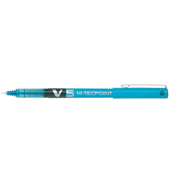 Στυλό Pilot Υγρής Μελάνης V5 Hi-Tecpoint 0.5mm Γαλάζιο BX-V5LB