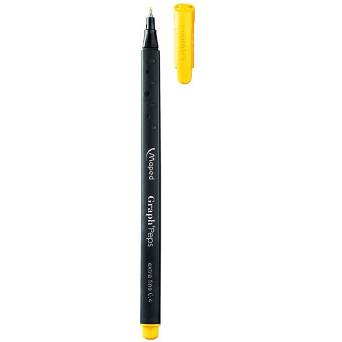 Μαρκαδόρος Γραφής Graph Peps Fine Tip 0.4mm Κίτρινο 749115