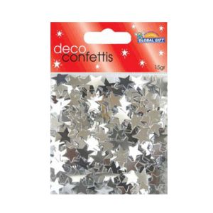 Αστέρια Ασημένια 15gr Confetis Deco