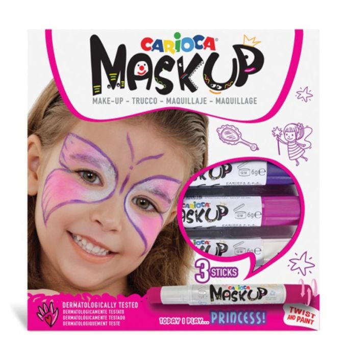 Μπογιές για το Πρόσωπο Carioca Mask Up Princess 43049 3τεμ.