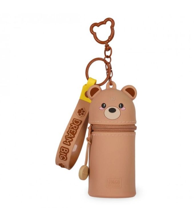 ΠΟΡΤΟΦΟΛΑΚΙ ΑΠΟ ΣΙΛΙΚΟΝΗ LEGAMI MINI KAWAII ΜΕ ΜΠΡΕΛΟΚ TEDDY BEAR (ΑΡΚΟΥΔΑΚΙ) MKAW0002