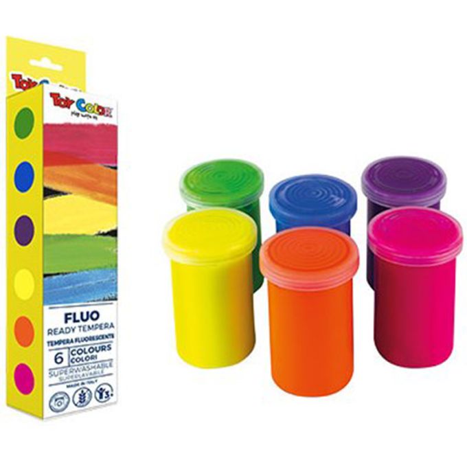 Τέμπερες Toy Color Fluo 25ml 6 Φωσφοριζέ Αποχρώσεις 220.534