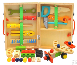 Ξύλινη εργαλειοθήκη Pretend Σετ παιχνιδιού Montessori Παιδικό παιχνίδι  Παξιμάδι αποσυναρμολόγησης Βίδα προσομοίωσης Επισκευή ξυλουργικό εργαλείο  98451