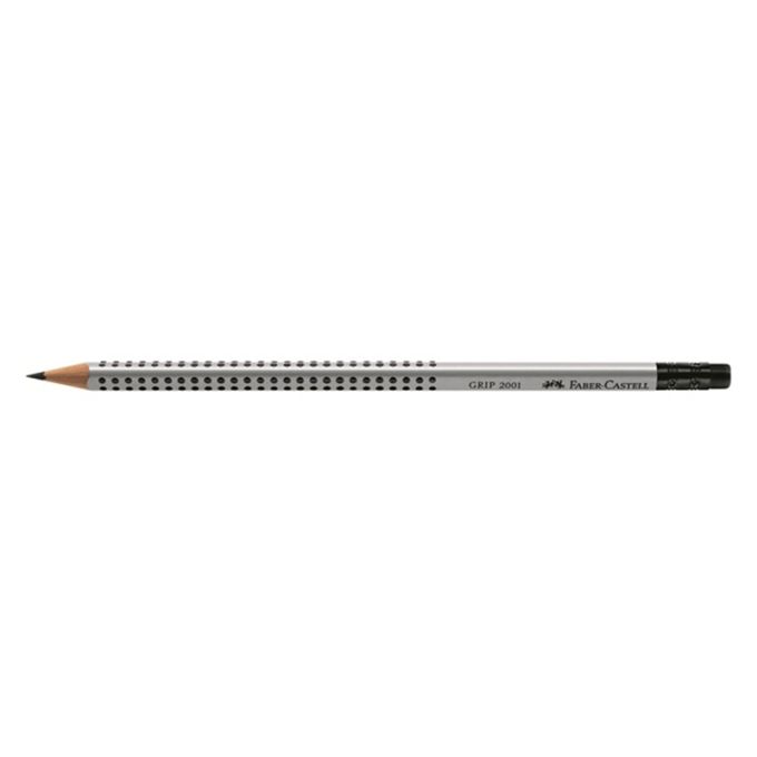 Μολύβι Faber Castell Grip HB με Γόμα Γκρι 117201
