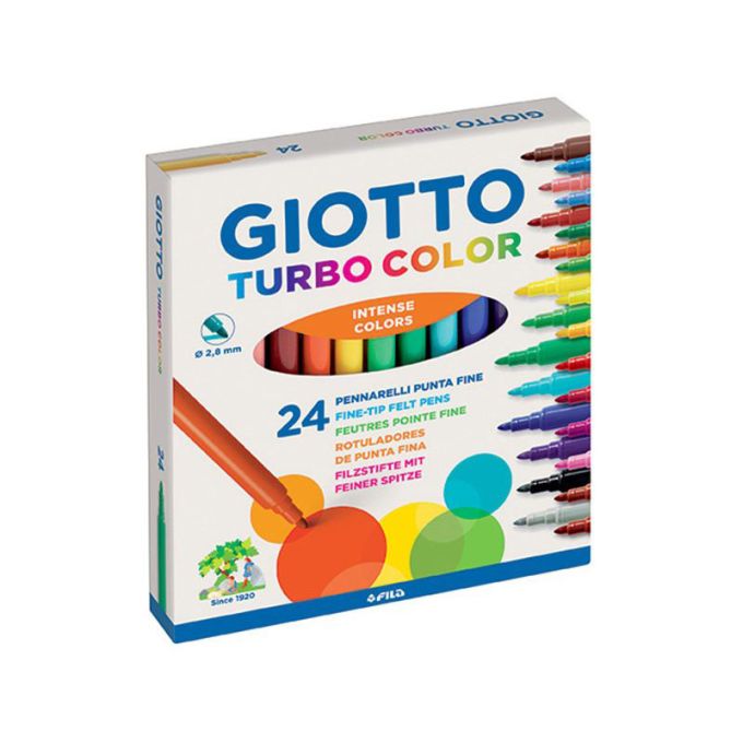 ΜΑΡΚΑΔΟΡΟΙ GIOTTO TURBO COLOR ΛΕΠΤΟΙ 24ΤΕΜ 4170