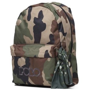 Σχολική Τσάντα Polo Double Scarf Διπλή Στρατιωτική 9-01-235-42  2021