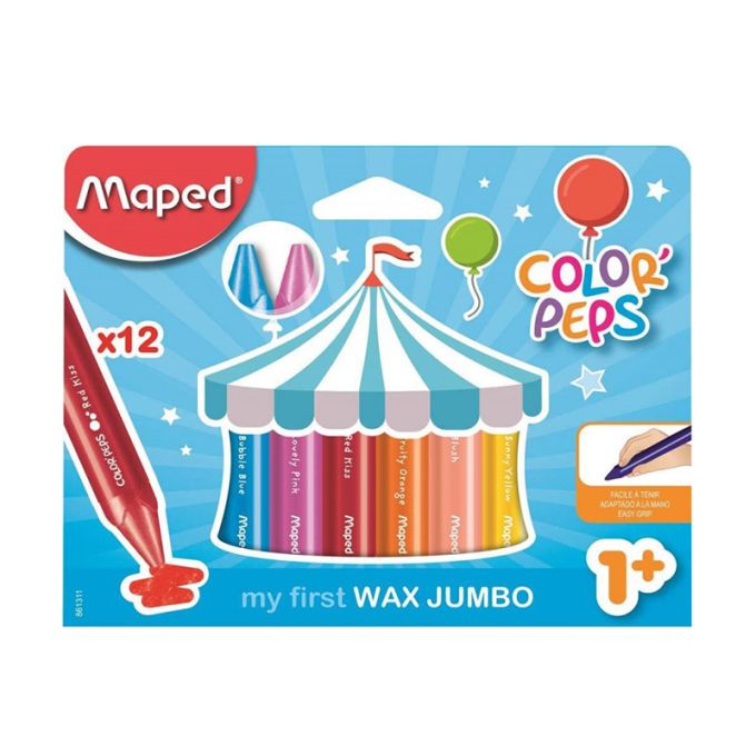Κηρομπογιές Χοντρές Wax Maxi Maped 12τεμ. 861311
