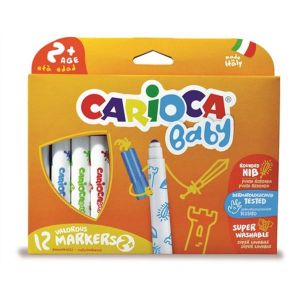 Μαρκαδόροι ζωγραφικής Carioca Teddy Baby 2+ Jumbo 12 χρώματα 133012501