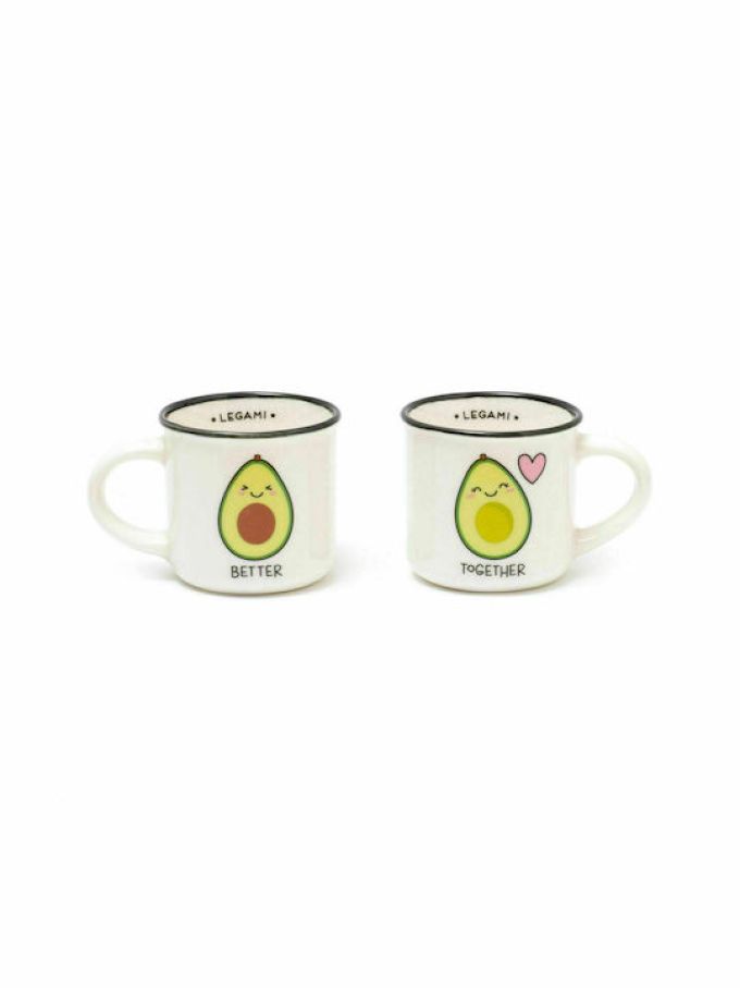 Legami Milano Avocado Κούπα Εμαγιέ Λευκή 2τμχ MM0016