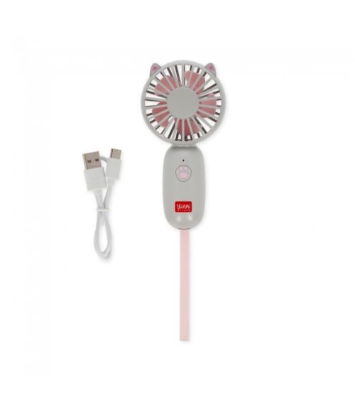 ΑΝΕΜΙΣΤΗΡΑΚΙ ΧΕΙΡΟΣ ΕΠΑΝΑΦΟΡΤΙΖΟΜΕΝΟ LEGAMI RECHARGEABLE PORTABLE MINI FAN - KITTY (ΓΑΤΟΥΛΑ) MNF0001