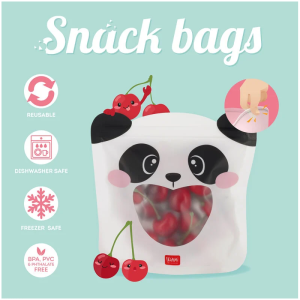 ΣΑΚΟΥΛΕΣ ΦΑΓΗΤΟΥ LEGAMI SNACK BAGS ΣΕΤ 3 ΤΕΜΑΧΙΩΝ PANDA 783742