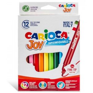 Μαρκαδόροι Λεπτοί Superwashable Carioca Joy 12 Χρώματα 133012000