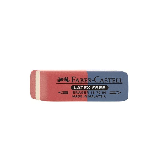 Γόμα Faber Castell Κόκκινη/Μπλέ