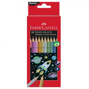 Ξυλομπογιές Μεταλλικά Χρώματα Faber Castell 10 Τεμάχια 201583