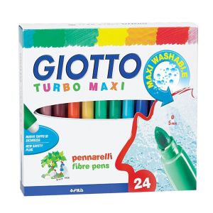 Μαρκαδόροι Χοντροί Giotto Turbo Maxi 24 Χρώματα