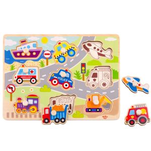 Ξύλινα Σφηνώματα Οχήματα Tooky Toy TY860