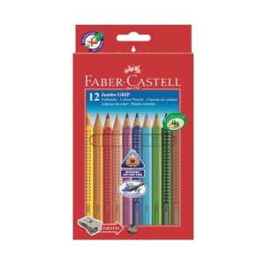 Ξυλομπογιές Jumbo Grip Faber Castell 12 Χρώματα 110912