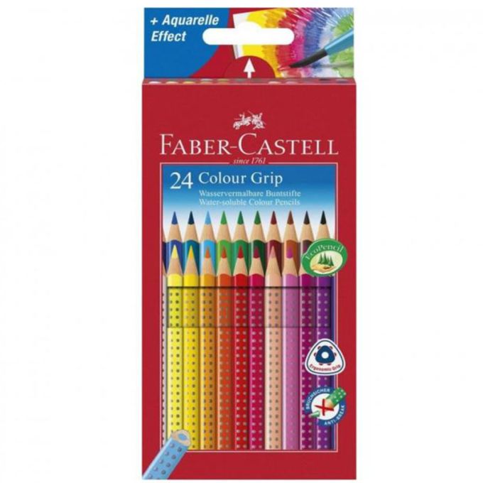 Ξυλομπογιές Grip Faber Castell 24 Χρώματα 112424