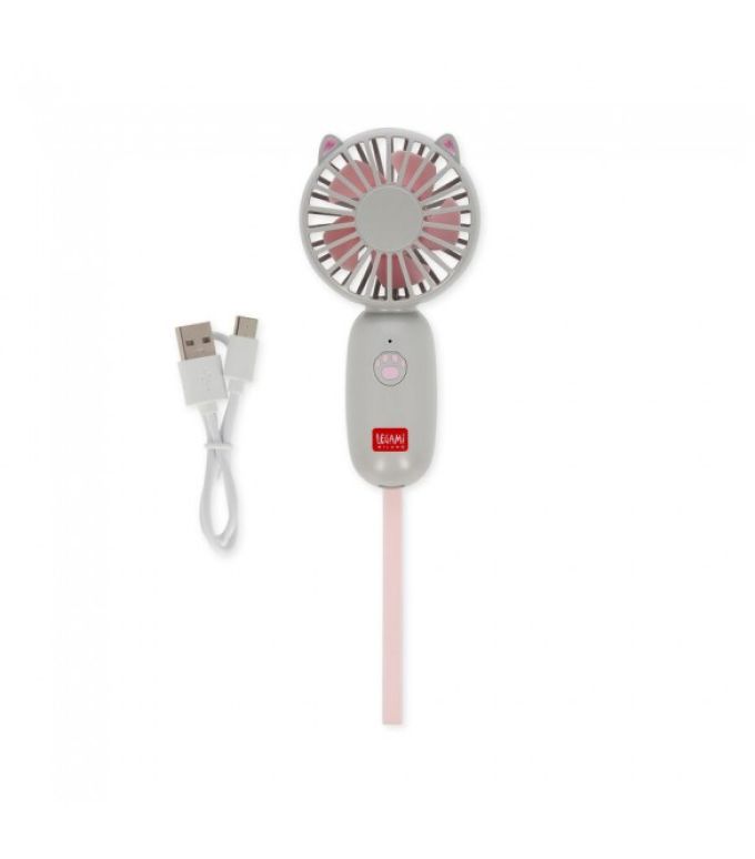 ΑΝΕΜΙΣΤΗΡΑΚΙ ΧΕΙΡΟΣ ΕΠΑΝΑΦΟΡΤΙΖΟΜΕΝΟ LEGAMI RECHARGEABLE PORTABLE MINI FAN - KITTY (ΓΑΤΟΥΛΑ) MNF0001