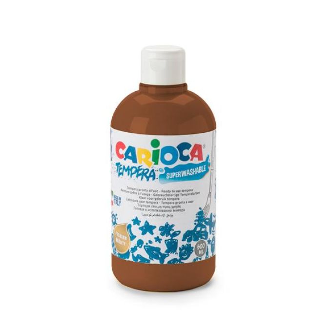 Τέμπερα σε Μπουκάλι Carioca Superwashable 500ml Καφέ 133500003-06