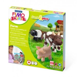 Πηλός Που Ψήνεται Fimo-Kids Farm Staedtler Set 4x42gr 8034-01