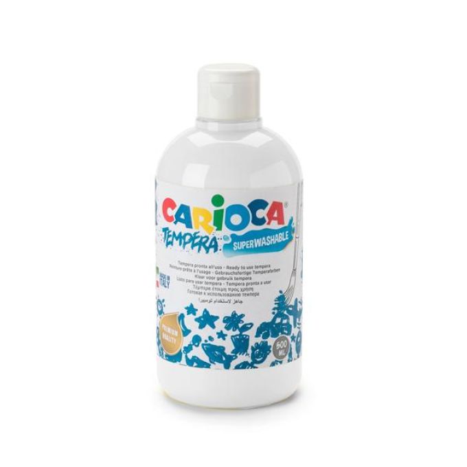 Τέμπερα σε Μπουκάλι Carioca Superwashable 500ml Άσπρο 133500003-01