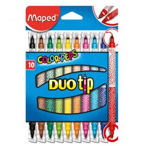 Μαρκαδόροι με Διπλή Μύτη Color Peps Duo Tip 10 Χρώματα 849010