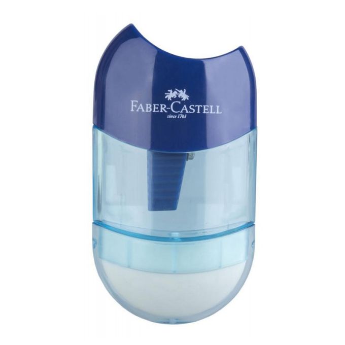 Γόμα και Ξύστρα Faber Castell Apple Combi Μπλε 183604